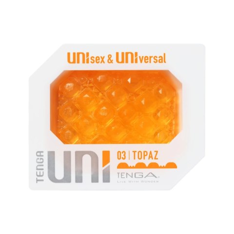 Tenga - Uniwersalna Nakładka Do Masturbacji Siebie Lub Partnerki Uni Topaz Pomarańczowy Tenga
