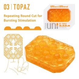 Tenga - Uniwersalna Nakładka Do Masturbacji Siebie Lub Partnerki Uni Topaz Pomarańczowy Tenga
