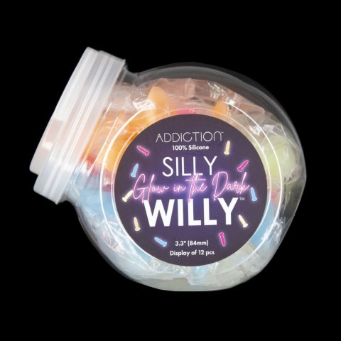Addiction - Zestaw 4 Silikonowych Dildo Świecących W Ciemności Silly Willy Addiction Addiction - Zestaw 4 Silikonowych Dildo Świecących W Ciemności Silly Willy Addiction