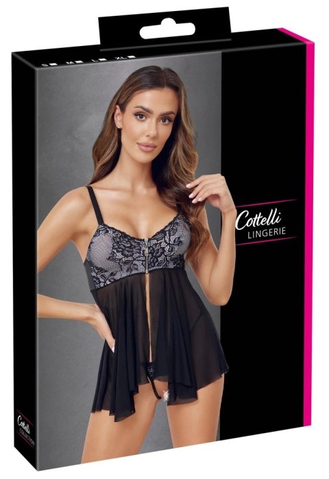 Cottelli LINGERIE - Seksowna Otwarta Haleczka Z Koronką + Stringi Bez Krocza L Cottelli LINGERIE Cottelli LINGERIE - Seksowna Otwarta Haleczka Z Koronką + Stringi Bez Krocza L Cottelli LINGERIE