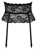 Cottelli LINGERIE - Seksowny Koronkowy Pas Do Pończoch Czarny M Cottelli LINGERIE