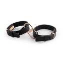 Crave - ICON Cuffs Eleganckie mankiety czarne z różowym złotem Crave
