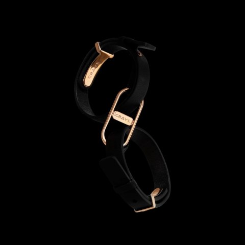 Crave - ICON Cuffs Eleganckie mankiety czarne z różowym złotem Crave Crave - ICON Cuffs Eleganckie mankiety czarne z różowym złotem Crave