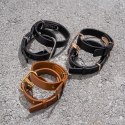 Crave - ICON Cuffs Eleganckie mankiety czarne z różowym złotem Crave