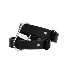 Crave - ICON Cuffs Eleganckie mankiety czarne ze srebrem Crave