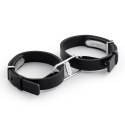 Crave - ICON Cuffs Eleganckie mankiety czarne ze srebrem Crave