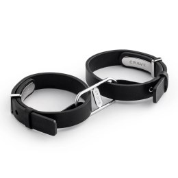 Crave - ICON Cuffs Eleganckie mankiety czarne ze srebrem Crave