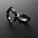 Crave - ICON Cuffs Eleganckie mankiety czarne ze srebrem Crave