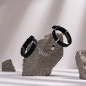 Crave - ID Cuffs Mankiety skórzane czarne ze srebrem Crave