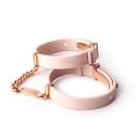 Crave - ID Cuffs Mankiety skórzane różowe z różowym złotem Crave