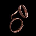 Crave - ID Cuffs Mankiety skórzane różowe z różowym złotem Crave
