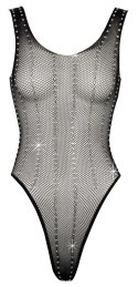 Fantasy by Cottelli Collection - Klasyczne Siateczkowe Czarne Body S-L Fantasy by Cottelli Collection