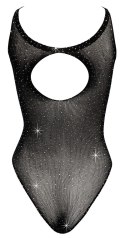 Fantasy by Cottelli Collection - Seksowne Czarne Body Z Kryształkami S-L Fantasy by Cottelli Collection