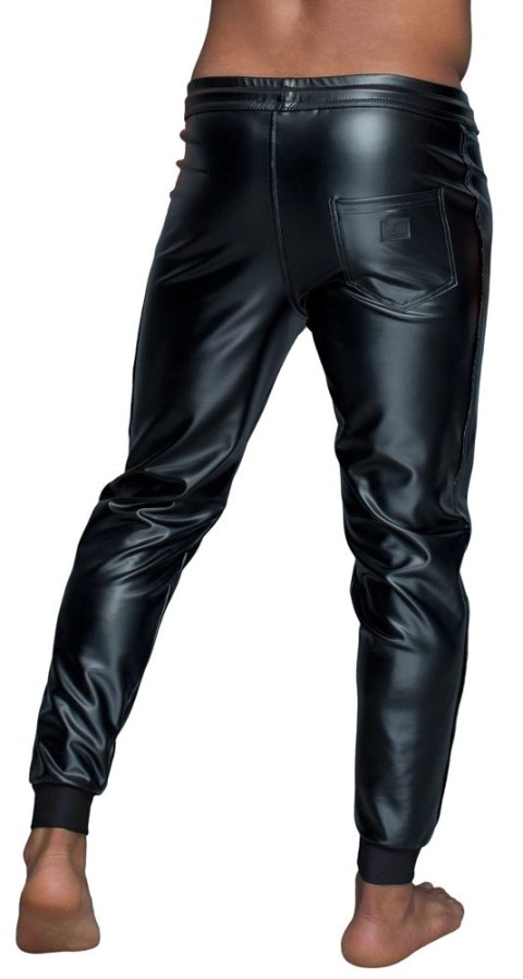 Noir - Czarne Matowe Męskie Joggery 2XL Noir Noir - Czarne Matowe Męskie Joggery 2XL Noir