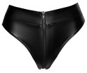 Noir - Seksowne Wysokie Majteczki Z Zamkiem W Kroczu Czarne XL Noir