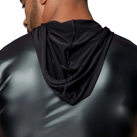 Noir - Stylowy Matowy Męski Bezrękawnik Z Kapturem Czarny 2XL Noir Noir - Stylowy Matowy Męski Bezrękawnik Z Kapturem Czarny 2XL Noir