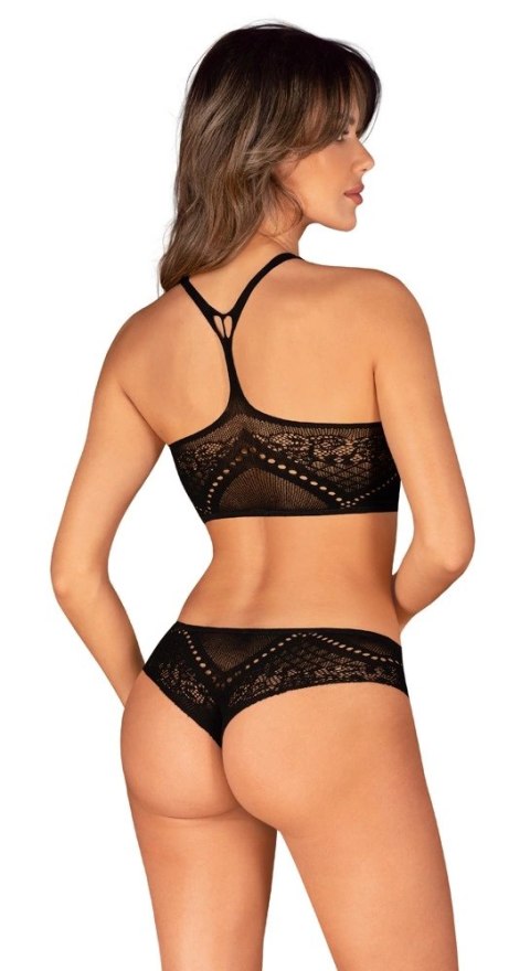 Obsessive - Czarny Komplecik Top I Stringi Bez Krocza Czarne K103 S-L Obsessive Obsessive - Czarny Komplecik Top I Stringi Bez Krocza Czarne K103 S-L Obsessive