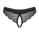 Obsessive - Seksowne Czarne Koronkowe Stringi Z Otwartym Kroczem Chemeris XL/2XL Obsessive
