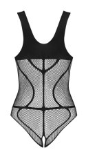 Obsessive - Seksowne Czarne Siateczkowe Body Bez Krocza B336 S-L Obsessive