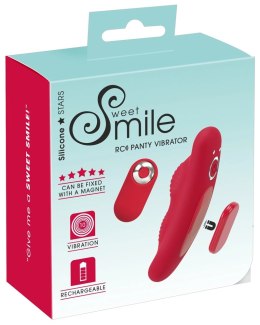 Sweet Smile -Wibrator Do Majtek Z Pilotem I Magnesem Antypoślizgowym Czerwony Sweet Smile