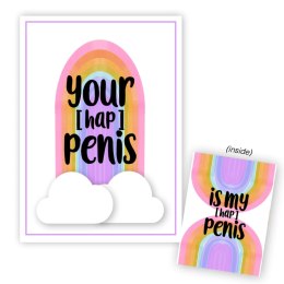 Warm Human - Kartka Z Życzeniami Twój (Hap) Penis Z Niegrzecznym Dodatkiem W Środku Warm Human