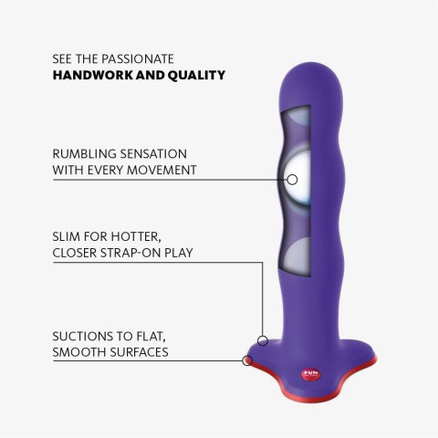 Fun Factory - Bouncer Unique Strap-on Dildo Fioletowe Fun Factory Fun Factory - Bouncer Unique Strap-on Dildo Fioletowe Fun Factory