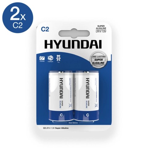 Hyundai - Baterie Alkaline C 2 sztuki Hyundai Hyundai - Baterie Alkaline C 2 sztuki Hyundai