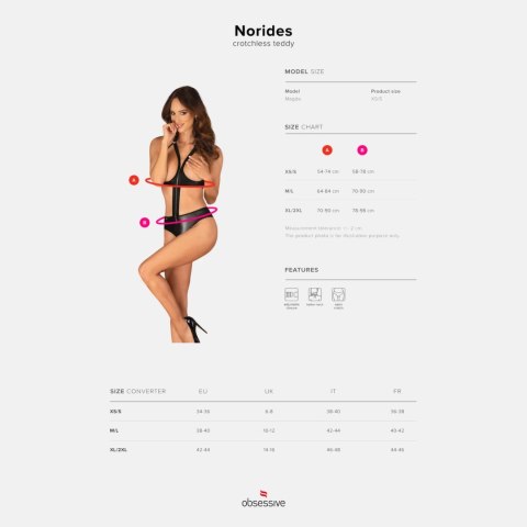 Obsessive - Body z otwartym kroczem Norides XL/2XL Obsessive Obsessive - Body z otwartym kroczem Norides XL/2XL Obsessive