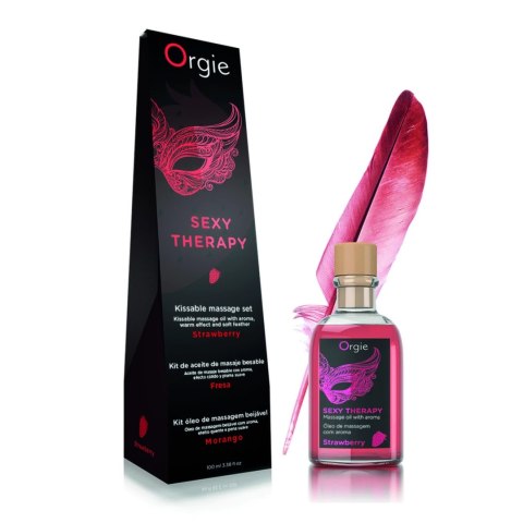 Orgie - Zestaw do masażu ust - truskawka 100 ml Orgie Orgie - Zestaw do masażu ust - truskawka 100 ml Orgie