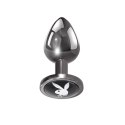Playboy Pleasure - Korek analny Tux Aluminium - mały Playboy