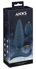 ANOS - Wibrujący Niebieski Stymulator Analny Z 3 Silnikami I 10 Trybami Wibracji + Pilot ANOS