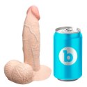 B-Vibe - Realistyczne Dildo Z Jądrami I Przyssawką Slipskin 15,4 cm Girthy Cielisty B-Vibe
