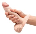 B-Vibe - Realistyczne Dildo Z Jądrami I Przyssawką Slipskin 15,4 cm Girthy Cielisty B-Vibe