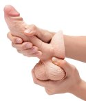 B-Vibe - Realistyczne Dildo Z Jądrami I Przyssawką Slipskin 15,4 cm Girthy Cielisty B-Vibe