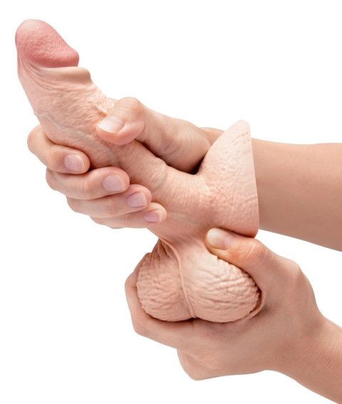 B-Vibe - Realistyczne Dildo Z Jądrami I Przyssawką Slipskin 15,4 cm Girthy Cielisty B-Vibe B-Vibe - Realistyczne Dildo Z Jądrami I Przyssawką Slipskin 15,4 cm Girthy Cielisty B-Vibe