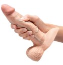 B-Vibe - Realistyczne Dildo Z Jądrami I Przyssawką Slipskin 17,8 cm Girthy Cielisty B-Vibe