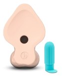 B-Vibe - Realistyczne Dildo Z Jądrami I Przyssawką Slipskin 25 cm Curved Cieliste B-Vibe