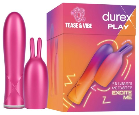 Durex Bunny 2in1 Vibrator - Wibrator Z Nakładką Króliczka Różowy Durex Durex Bunny 2in1 Vibrator - Wibrator Z Nakładką Króliczka Różowy Durex
