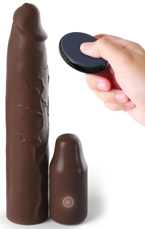 FXTE - Nakładka Na Penisa 66% Grubszy Penis + 7,6 CM Z Wibracjami Brązowy Fantasy X-Tensions Elite FXTE - Nakładka Na Penisa 66% Grubszy Penis + 7,6 CM Z Wibracjami Brązowy Fantasy X-Tensions Elite