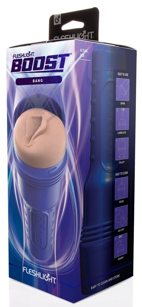 Fleshlight - Masturbator Z Kontrolą Ssania Boost Bang Dark Brązowy Fleshlight