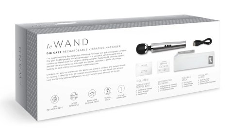 Le Wand - Luksusowy Masażer Do Łechtaczki Die Cast Recharg Silver Le Wand Le Wand - Luksusowy Masażer Do Łechtaczki Die Cast Recharg Silver Le Wand