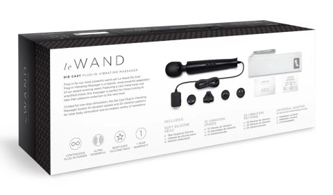 Le Wand - Mały Masażer Do Łechtaczki Diecast Plug-in Black Le Wand Le Wand - Mały Masażer Do Łechtaczki Diecast Plug-in Black Le Wand