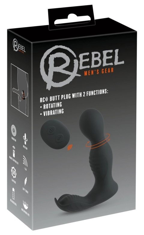 Rebel - Masażer Prostaty Z Obracającą Się Główką I 9 Trybów Wibracji + Pilot Rebel