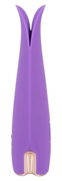 Skyn Caress - Stymulator Łechtaczki Z Podwójnym Języczkiem Fioletowy 13.3 cm SKYN
