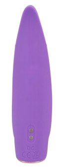 Skyn Caress - Stymulator Łechtaczki Z Podwójnym Języczkiem Fioletowy 13.3 cm SKYN