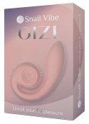Snail Vibe - Wibrator Ślimak Zakrzywiony Ze Stymulacją Łechtaczki Gizi Brzoskwiniowy Snail Vibe