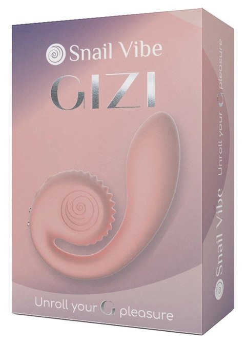 Snail Vibe - Wibrator Ślimak Zakrzywiony Ze Stymulacją Łechtaczki Gizi Brzoskwiniowy Snail Vibe