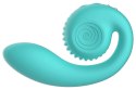 Snail Vibe - Wibrator Ślimak Zakrzywiony Ze Stymulacją Łechtaczki Gizi Turkusowy Snail Vibe