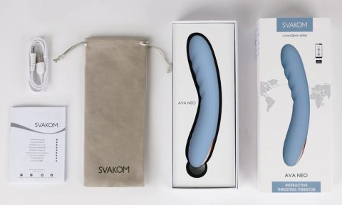 Svakom - Wibrator Interaktywny Sterowany Aplikacją Niebieski Ava Neo Cornflower SVAKOM Svakom - Wibrator Interaktywny Sterowany Aplikacją Niebieski Ava Neo Cornflower SVAKOM
