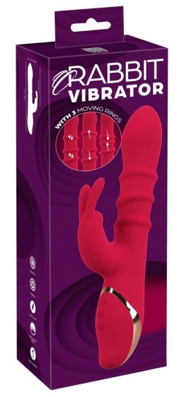 You2Toys - Wibrator - podwójny - króliczek - 3 ruchome pierścienie You2Toys